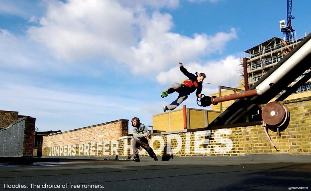 Advertising concept for hoodies