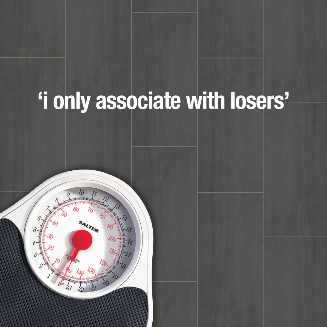 advertising concept for weighing scales