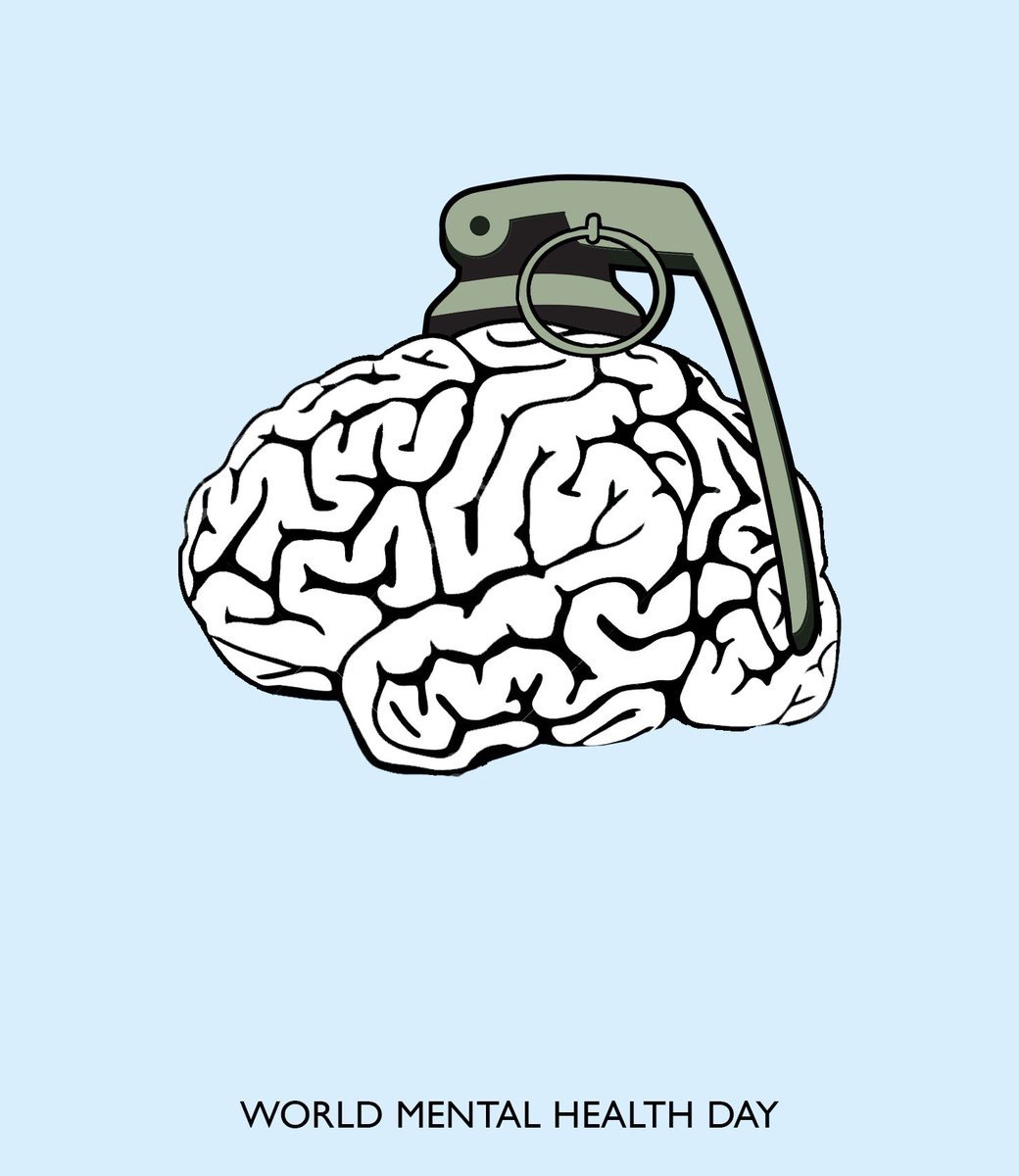 Ad concept for World Mental Health Day - brain grenade