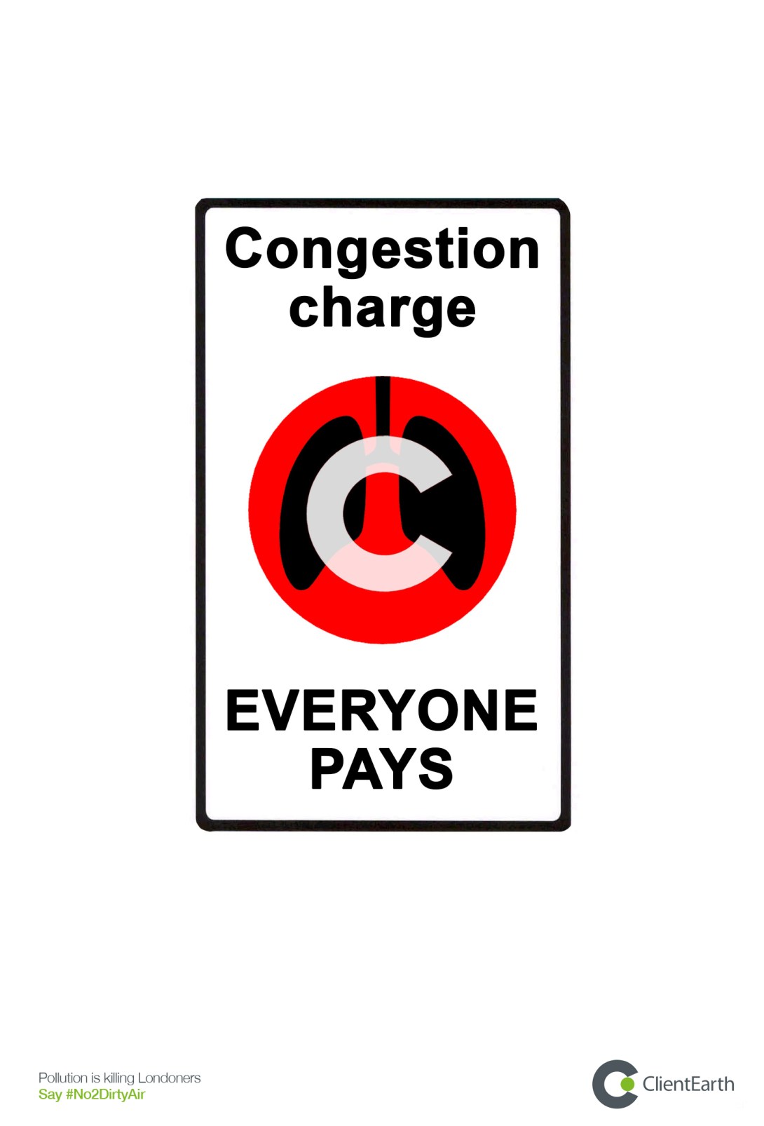 advertising concept to raise awareness of pollution in cities - congestion charge