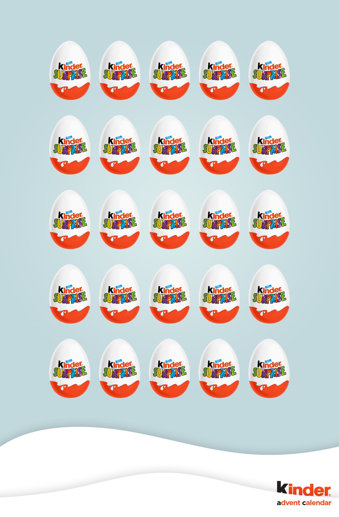 advertising idea for advent calendars - kinder surprise