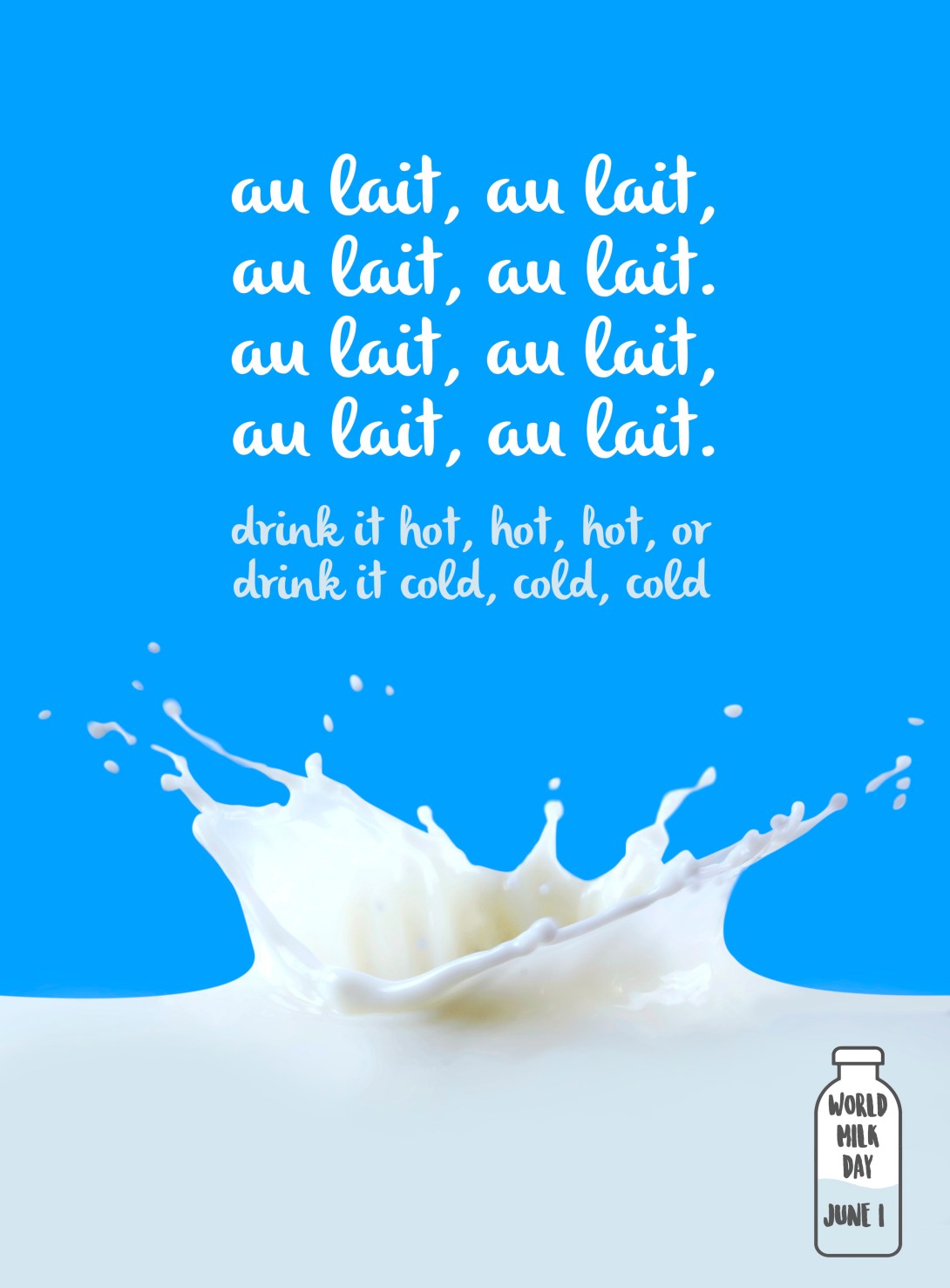 Advertising concept for world milk day