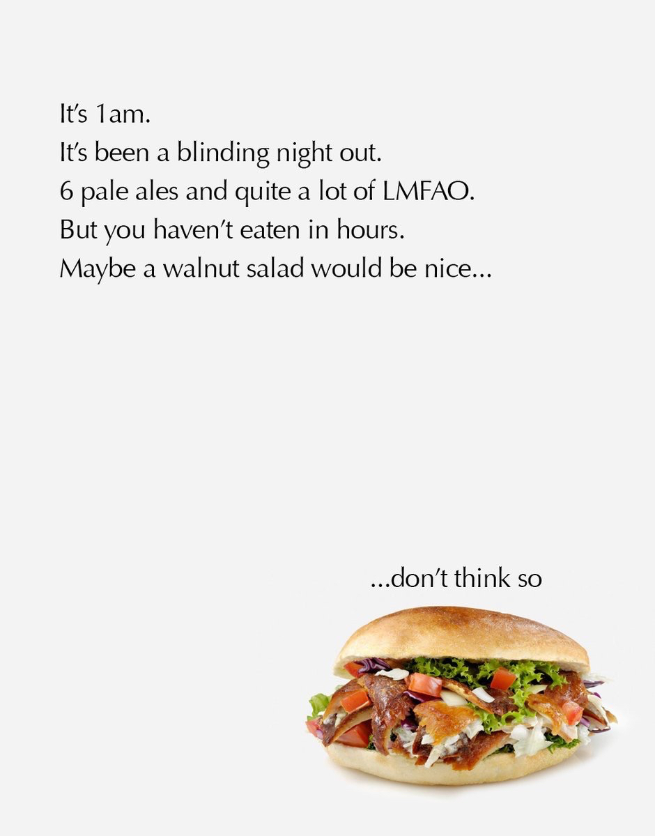 advertising idea for doner kebabs - storytelling