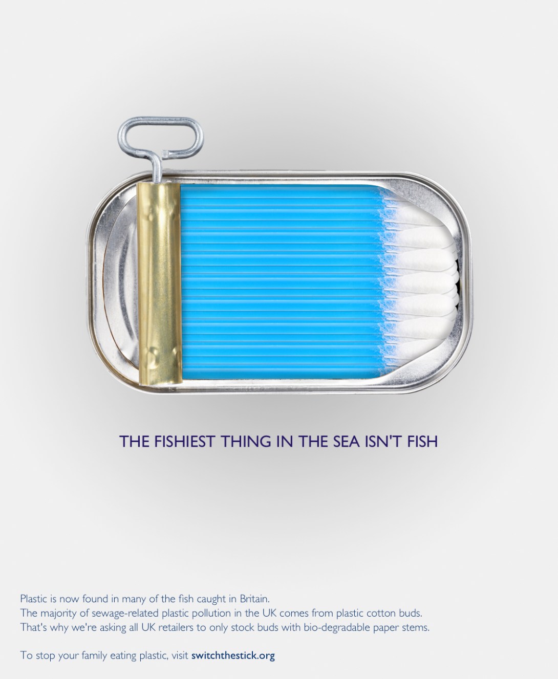Ad idea to raise awareness of plastic pollution in the sea