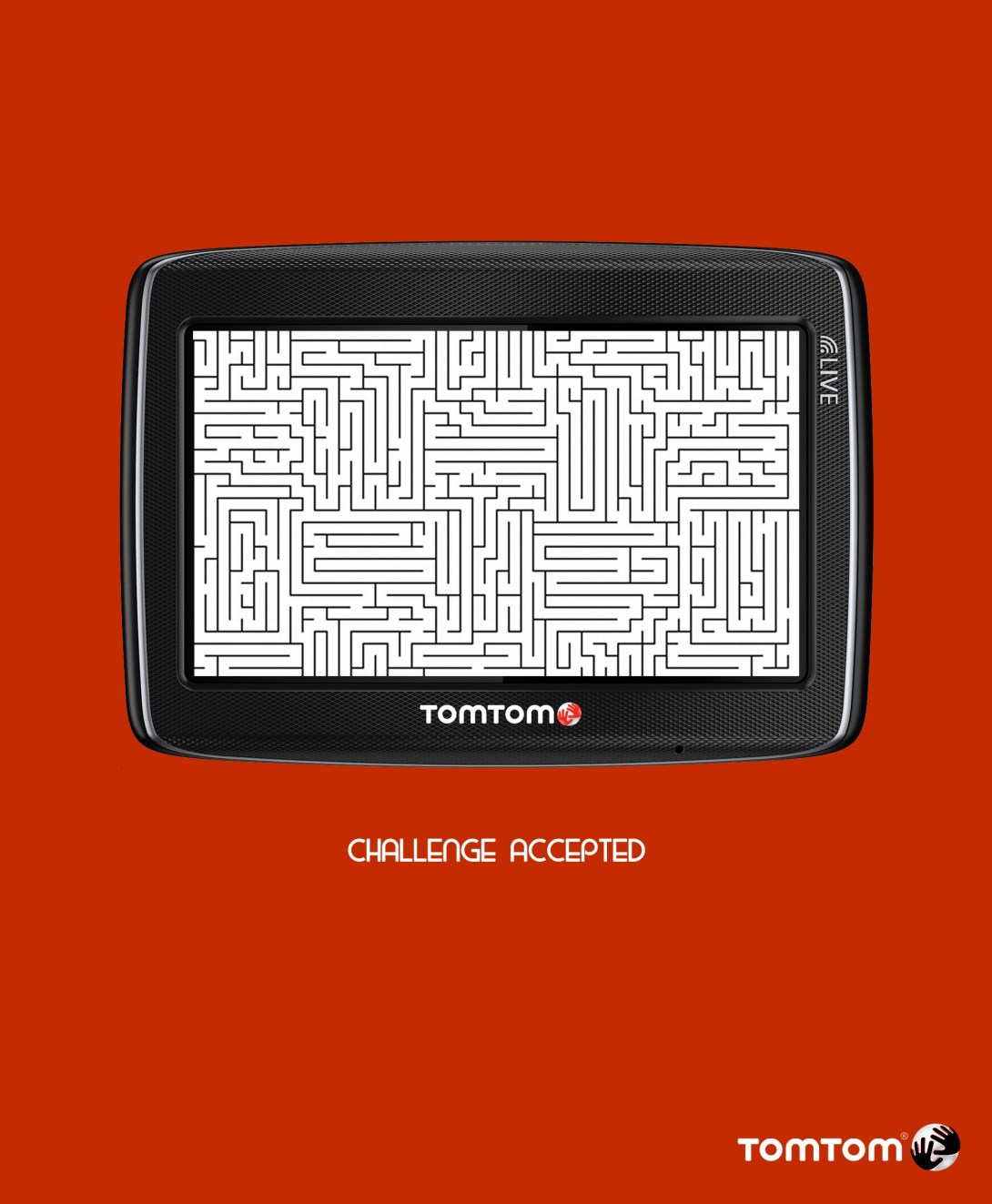 Advertising concept for sat nav