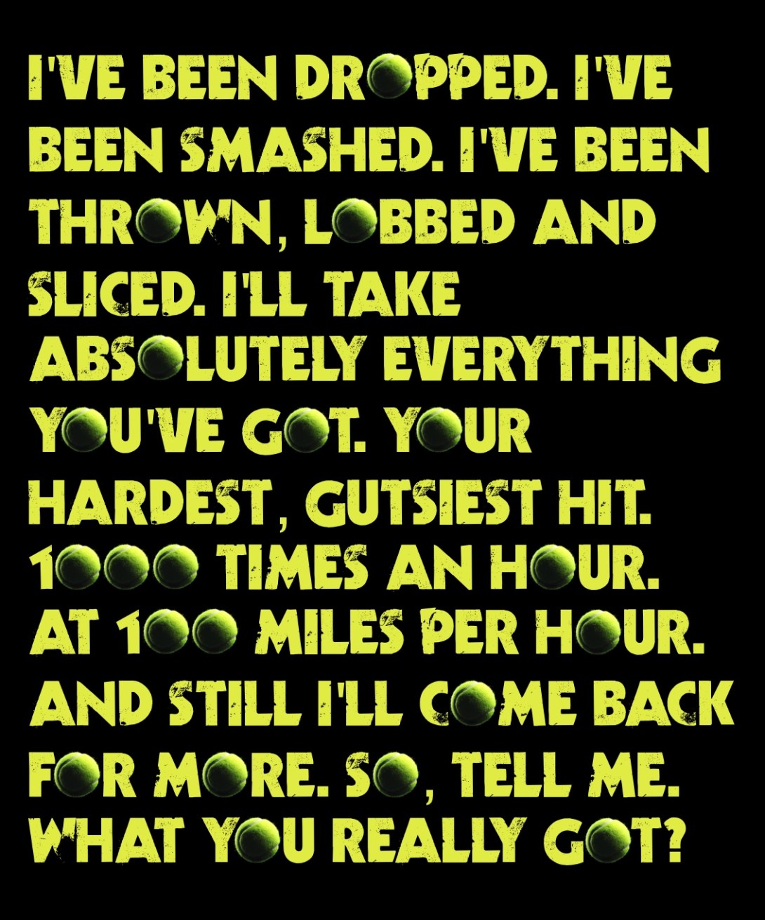 an advertising concept for tennis balls