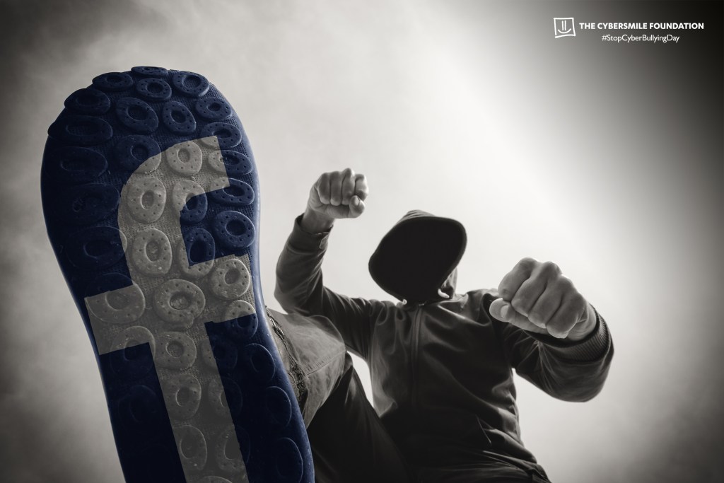 Advertising concept for stop cyber bullying day - don't use social media to trample people