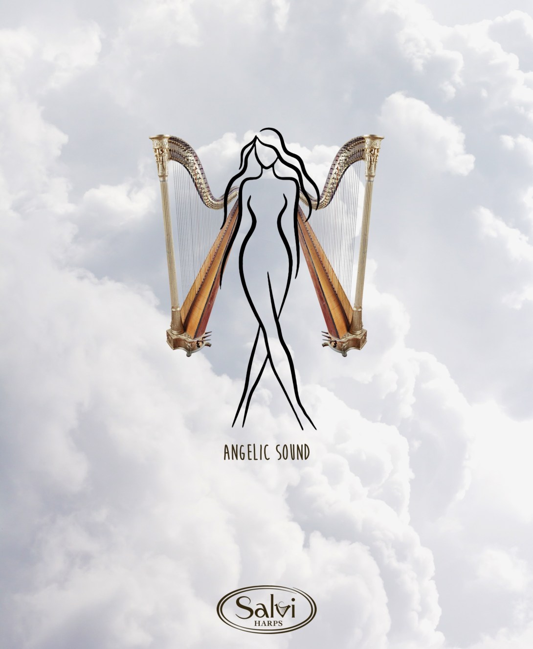 Advertising concept for a harps brand - angelic sound