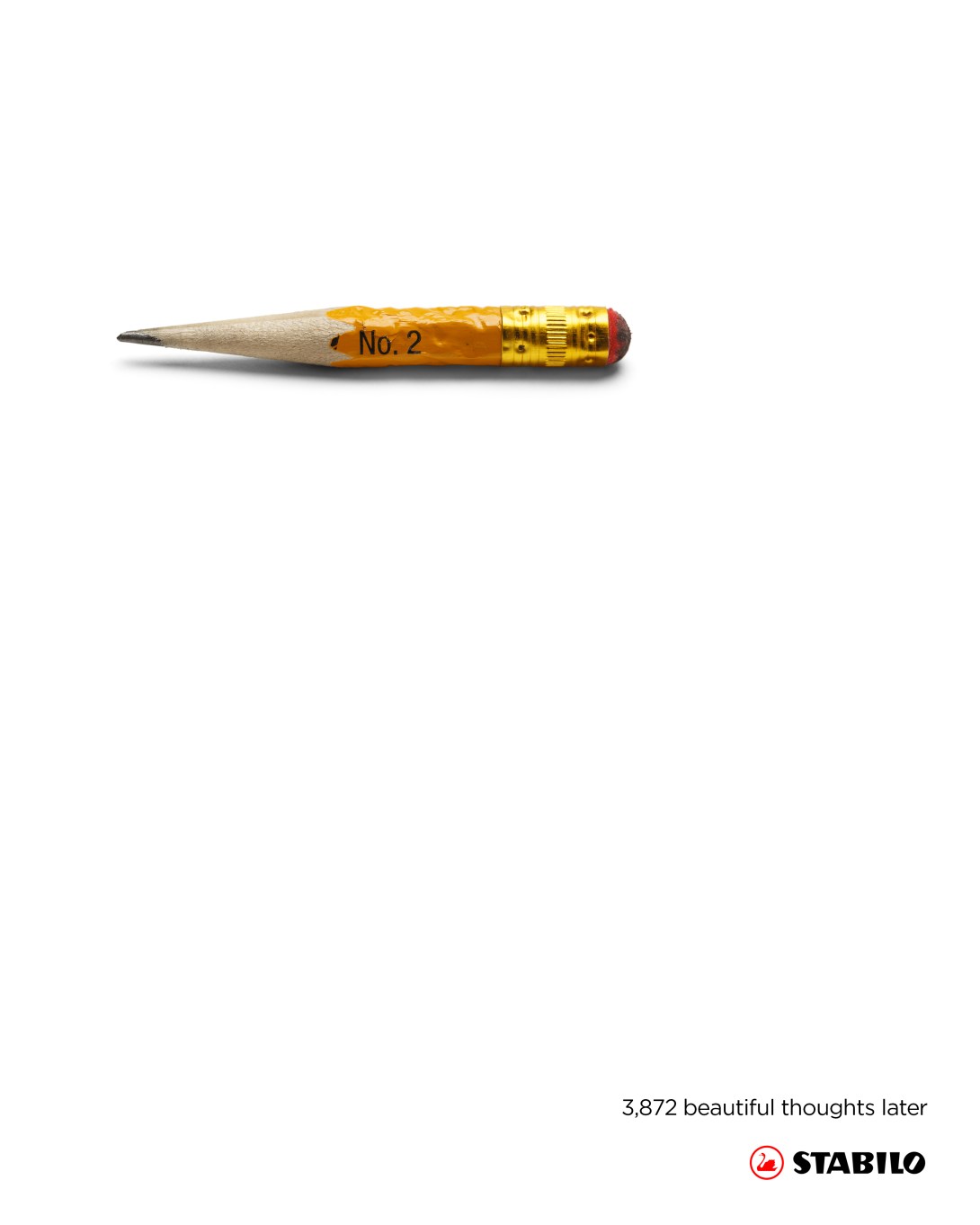 An advertising idea for a pencil brand - beautiful thoughts later