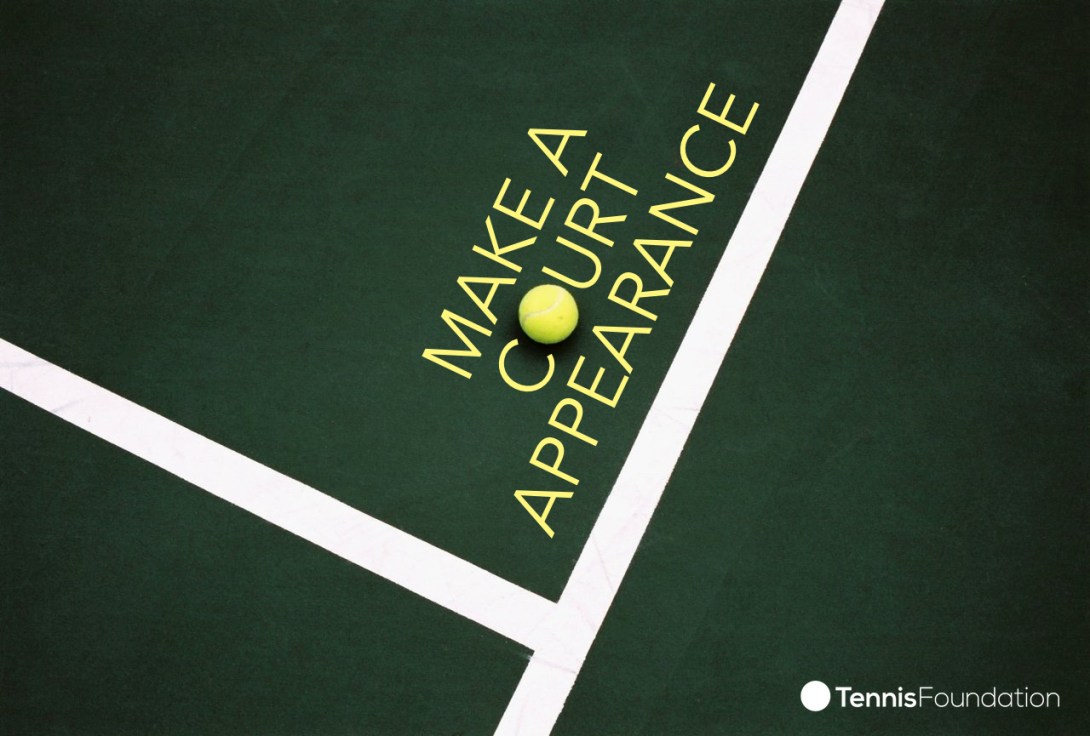 My advertising idea for a tennis school - make a court appearance