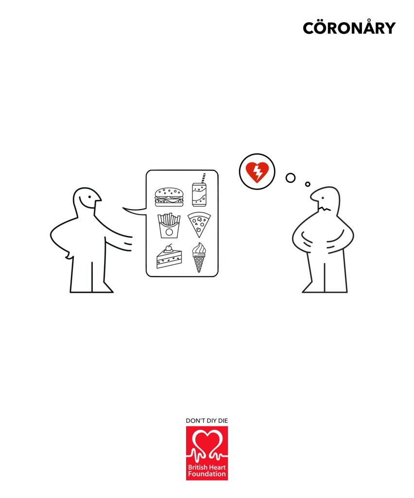 Advertising concept for a heart charity - don't DIY a heart attack