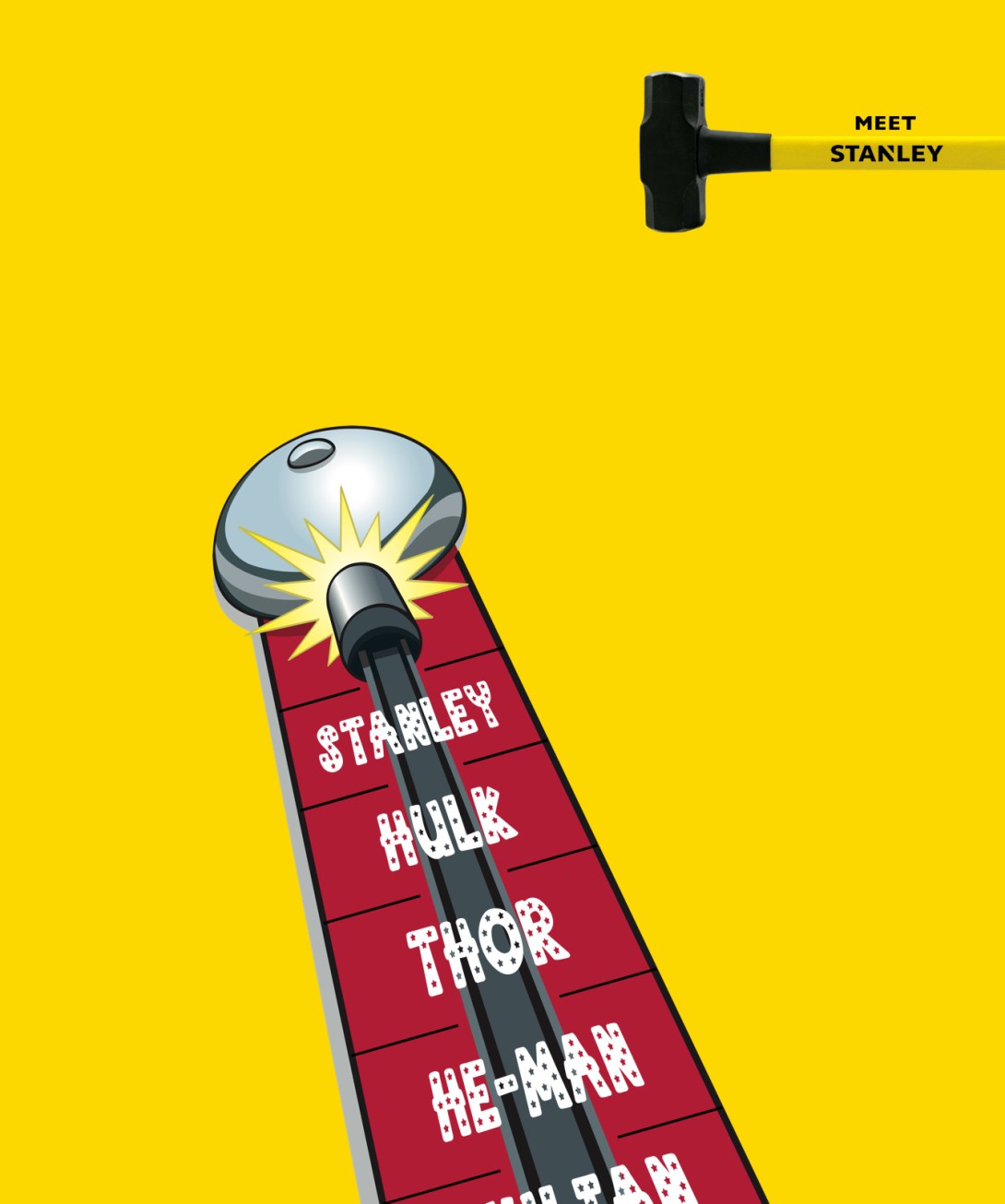 Advertising concept for a sledgehammer brand - high striker