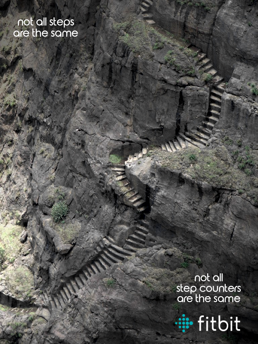 advertising concept for fitbit - not all step counters are the same