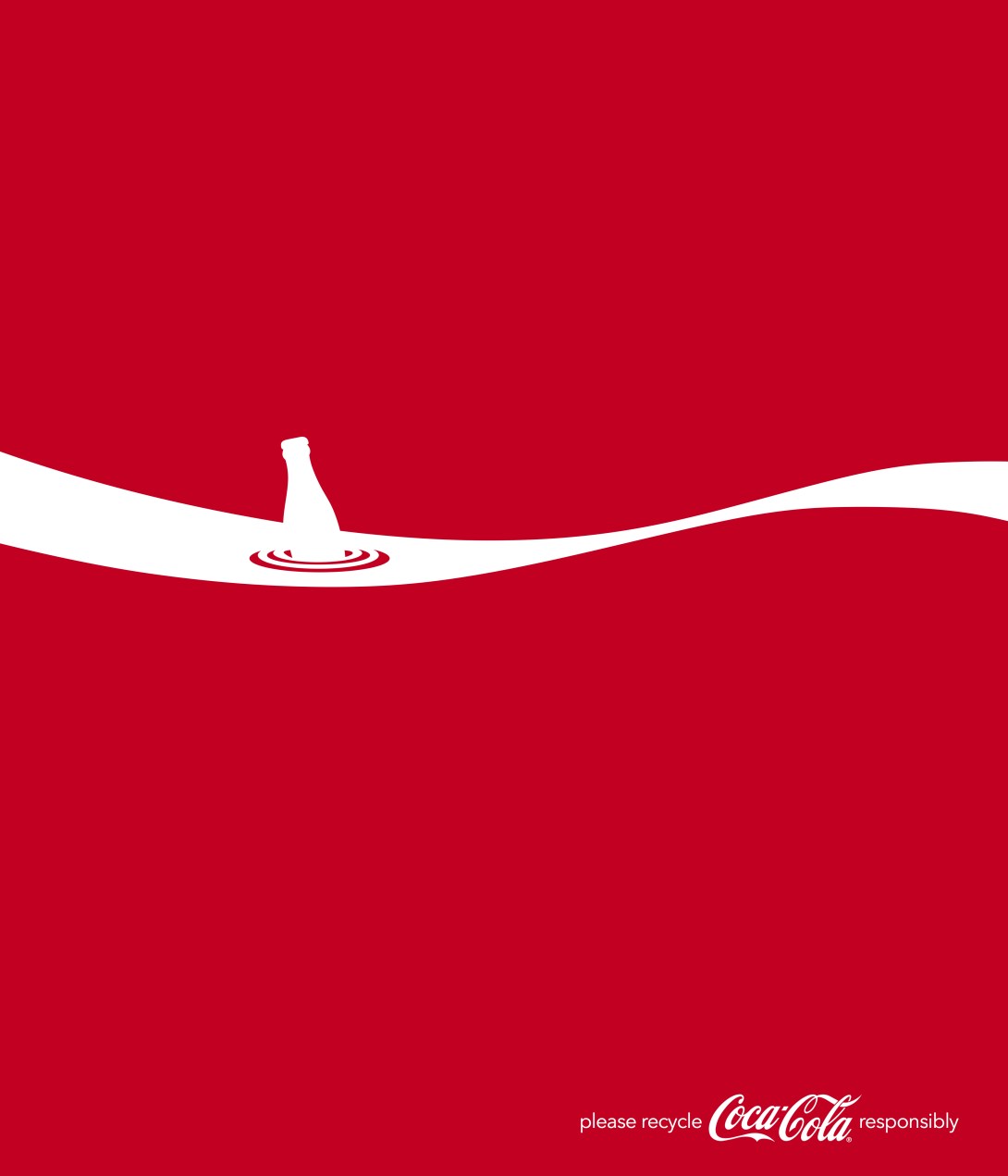 advertising concept to promote recycling from a well-known soft drinks brand