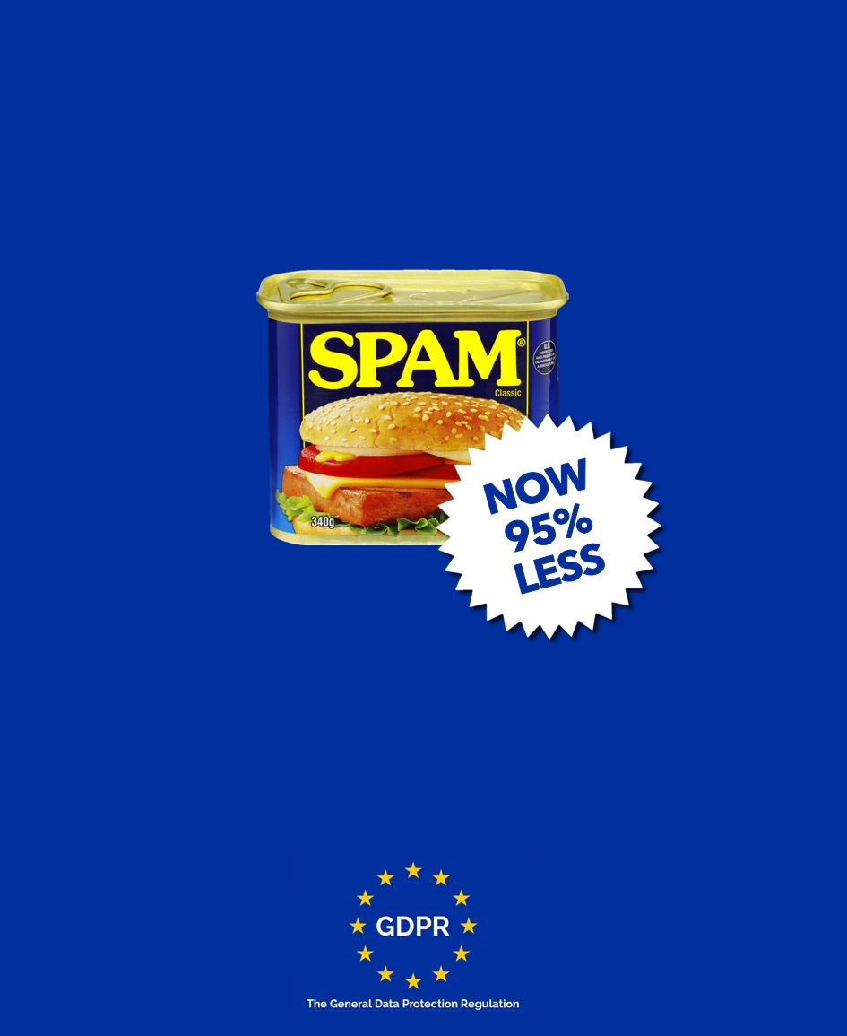 advertising concept for GDPR - less spam
