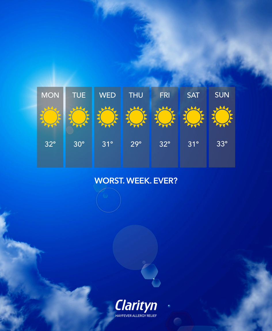 advertising concept for a hayfever tablets brand - worst week ever