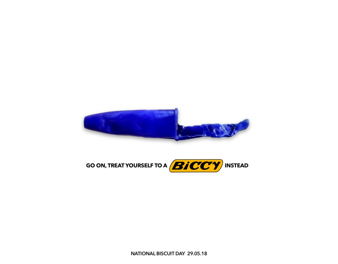 advertising idea for national biscuit day - treat yourself to a biccy