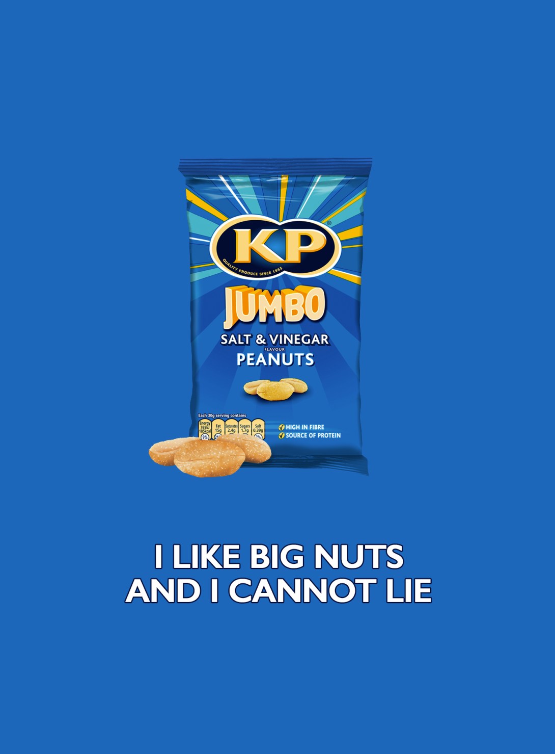 Quick advertising idea for a jumbo peanuts brand - i like big nuts