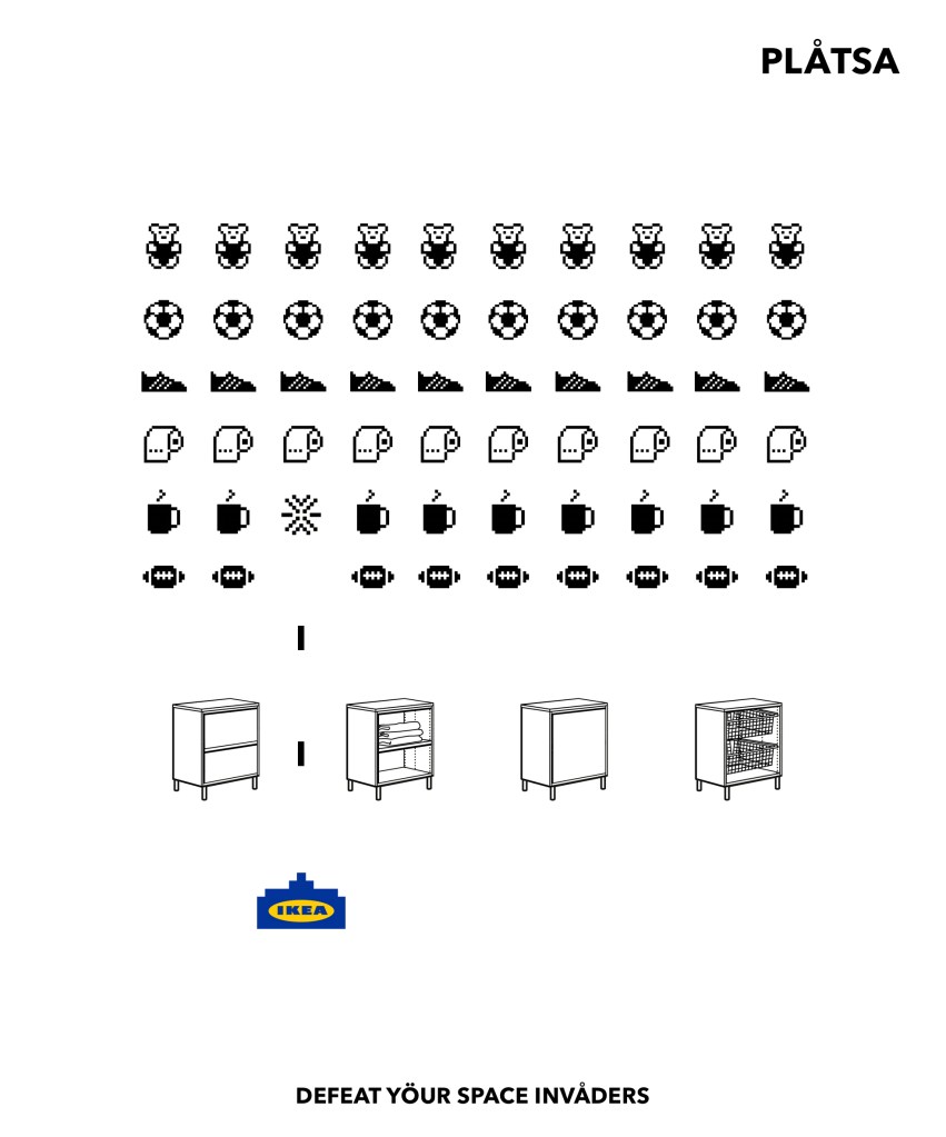 advertising concept for space invaders - defeat your space invaders