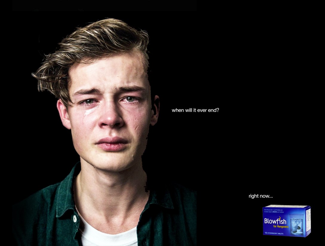 advertising cure for a hangover brand - when will it ever end?