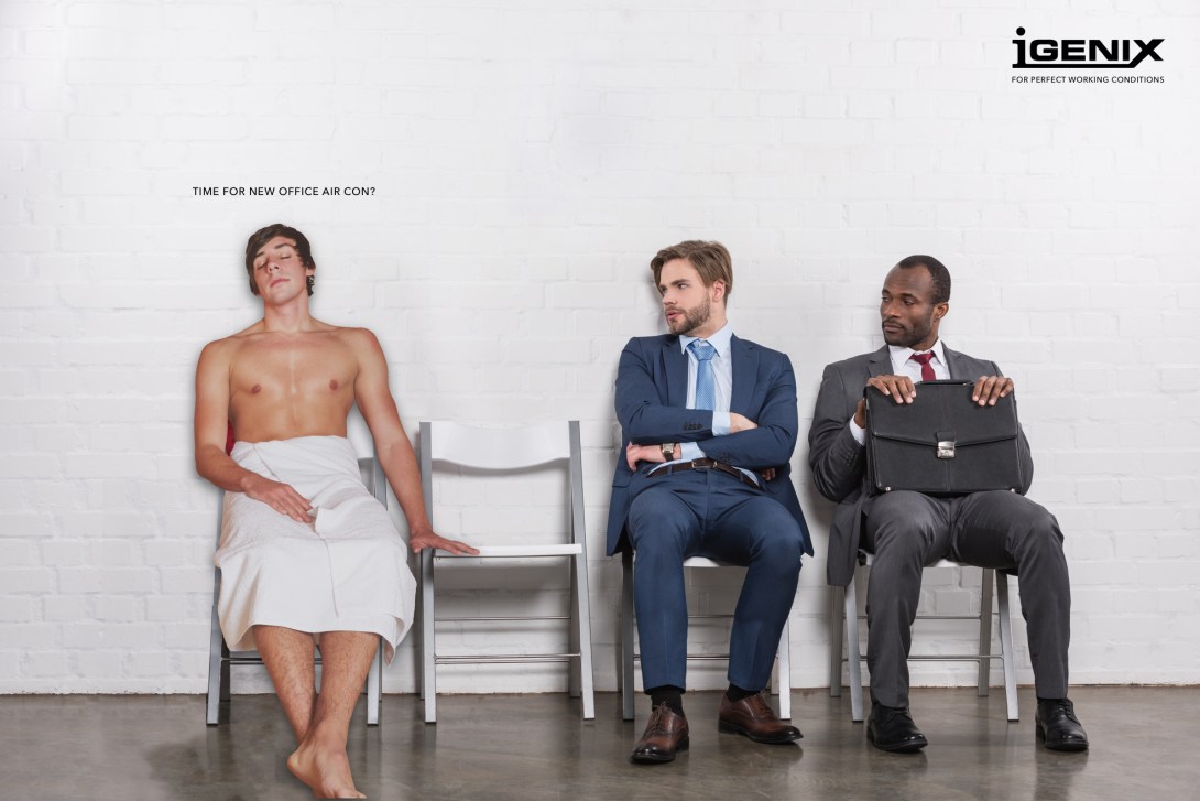 Quick rough advertising concept for an office air conditioning supplier