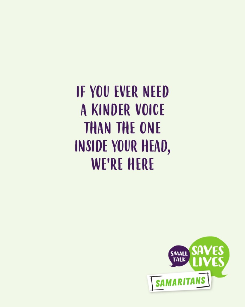 Advertising idea for World Mental Health Day - a kinder voice