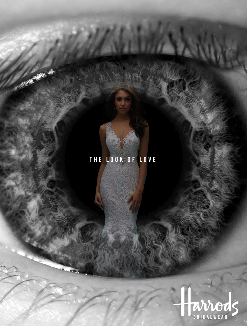 rough advertising idea for a bridalwear brand - the look of love