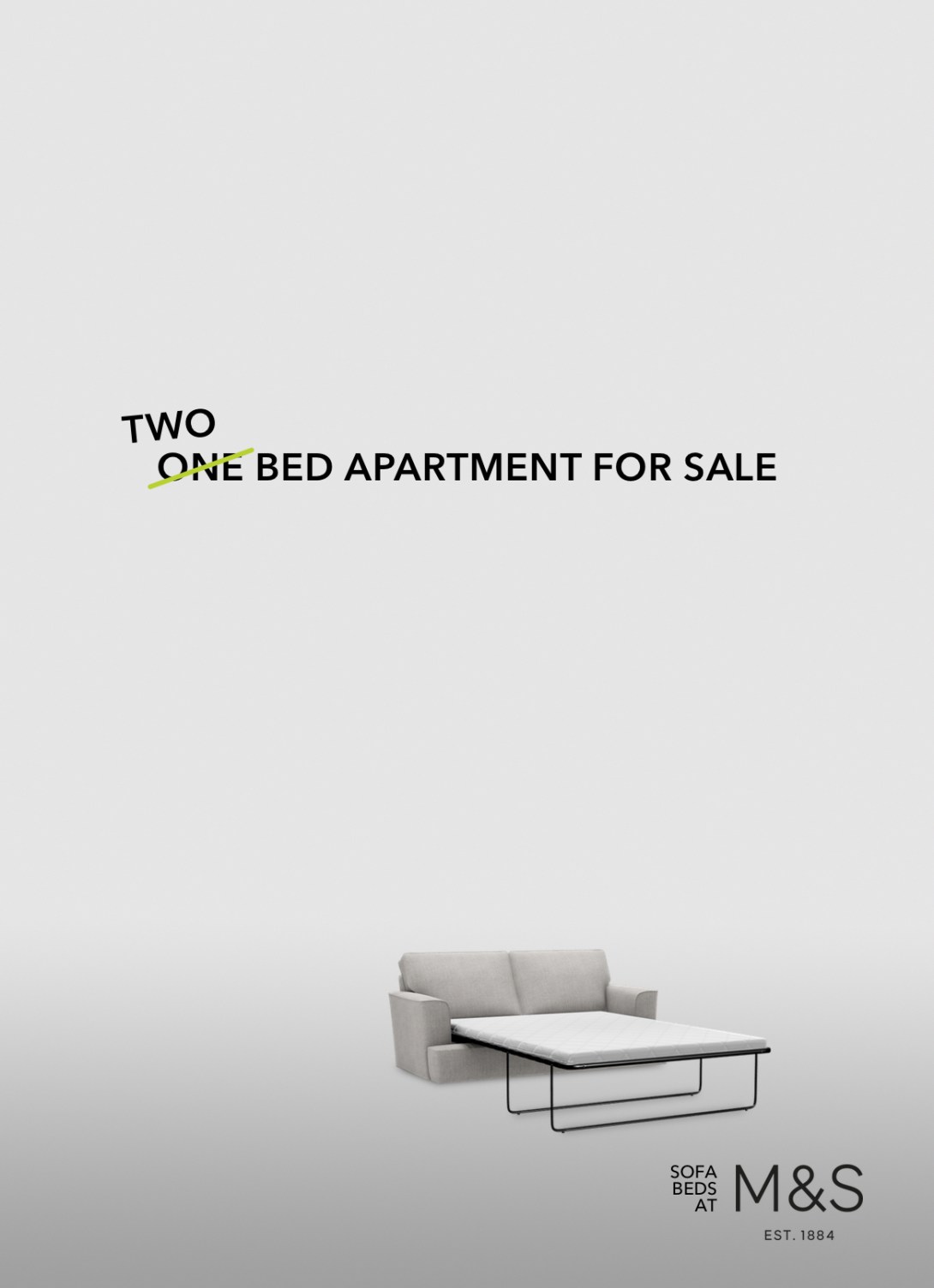 Advertising concept for a sofa beds retailer